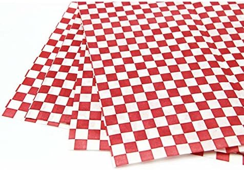 Mannily 200pcs Greaseproof Baking Paper Sheets 12" x 12" Wax Food Wrapping Tissue Paper for Pizza Box Chip Food Basket Liner - Image 4