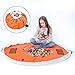 Play Mat Bag 2 in 1 – Durable100% Cotton Canvas 60inch (Orange) Large Play Mat and Storage Bag Drawstring for Lego/Magnetic Building/Blocks Convenient Fast Neat Portable