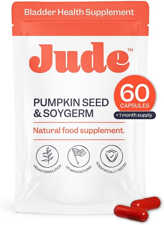 Jude Bladder Health Tablets, Vegan, Pumpkin Seed & Soy Extract, 60 Caps