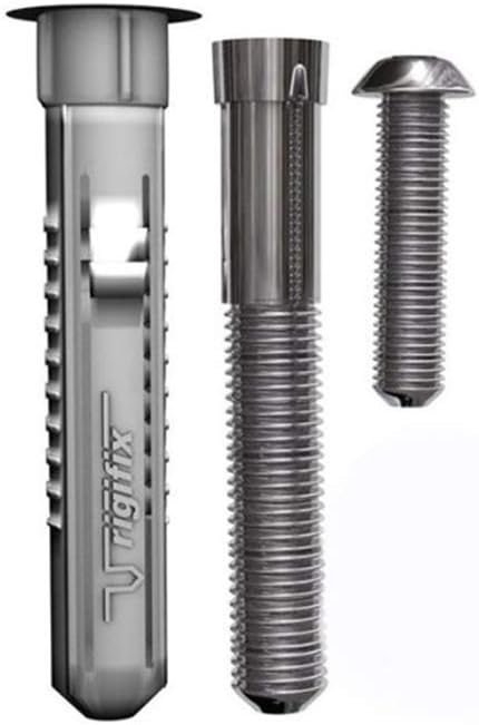 Rigifix M8 Anchor Fixings 4 Pack, Silver-Grey