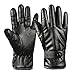 Winter Warm Gloves Men's Leather Driving Outdoor Sports Fleece Lined Touch Screen Texting Gloves by REDESS