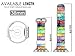 Viwell Floral Leather Band Compatible with iWatch 40mm 38mm for Women, Floral Leather Strap Sports Replacement for iWatch Series 5/4/3/2/1 Retro Colorful Horizontal Stripes