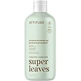 ATTITUDE Pregnancy pH-Balanced Body Wash, EWG Verified, Dermatologically Tested, Plant and Mineral-Based, Vegan Maternity Products, Argan Leaf Extract, 16 Fl Oz
