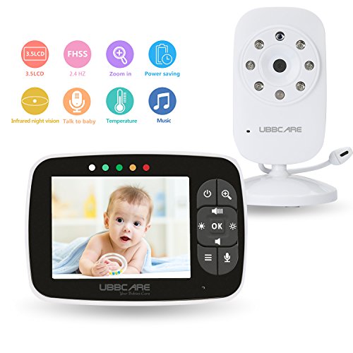 babysense video baby monitor 3.5 inch screen with 2 cameras