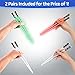 Chop Sabers Light Up LightSaber Chopsticks Set, 2 Pairs, Red Green