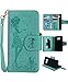 FLYEE Case Compatible with with Samsung Galaxy Note 9,Wallet Case for Women and Girls with Card Holder and Mirror,9 Cards Slots Premium Leather Flip Magnetic Dream Protective case-Green