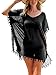 Adreamly Women's Stylish Chiffon Tassel Kaftan Swimsuit Beachwear Cover Up Free Size Black
