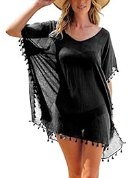 Adreamly cobertor de traje de baño para la playa, de chifón, con borlas, para dama