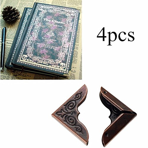 Metal Albums Menus Folders Book Scrapbooking Corner Protector Flower Pattern