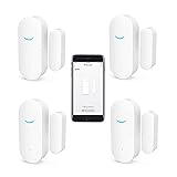 4 Pack WiFi Wireless Door Window Sensor,TUYA Smart
