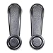T1A 1987-1995 Toyota 4Runner Pair of Interior Window Crank Handle Replacements, Fits Front Left Driver's and Right Passenger's Sides, Roll Up and Down, Grey or Gray Color, T1A-69260-04020-B0