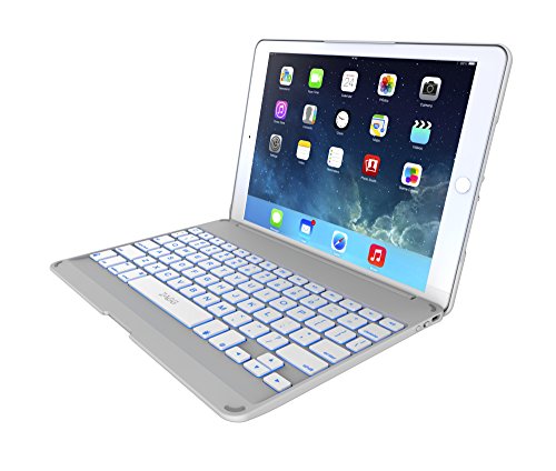 ZAGG Folio Case, Hinged with Backlit Bluetooth Keyboard for iPad Air 2 - White