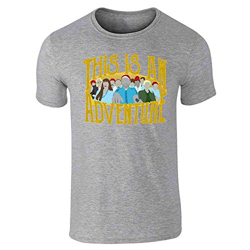 Retro Adventure Group Illustrati Graphic Tee T-Shirt For Men SSTee | Grey S at Amazon