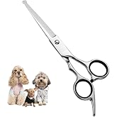 Chibuy Professional Dog Grooming Scissors Straight Cut with Safety Round Tips, 4CR Stainless Steel &amp; Titanium Coated for Precise Cutting, for Professional Groomers &amp; Home Use, for Dogs &amp; Cats