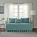 Comfort Spaces Kienna Soft Microfiber Solid Blush Stitched Pattern 5 Piece Quilt Daybed Bedding Sets, 75