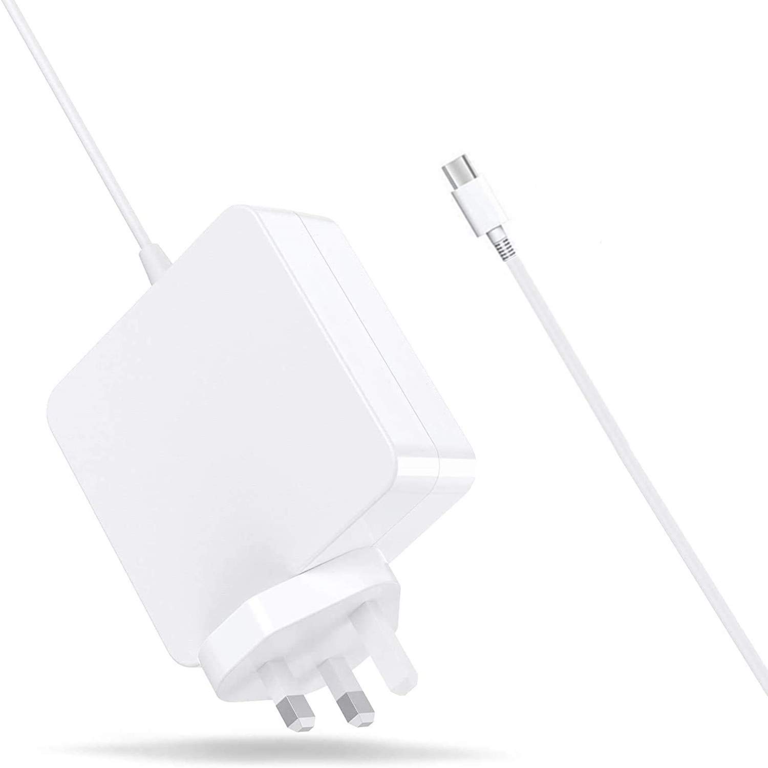 SunMac 61W USB C Charger Power Adapter,Fast Type C PD Wall Charger With Compatible Mac Book Pro/Air, Huawei, Lenovo, ASUS, HP Spectre,Dell XPS,Matebook and More Laptops with 6.6FT USB C-C Cable (61WC)