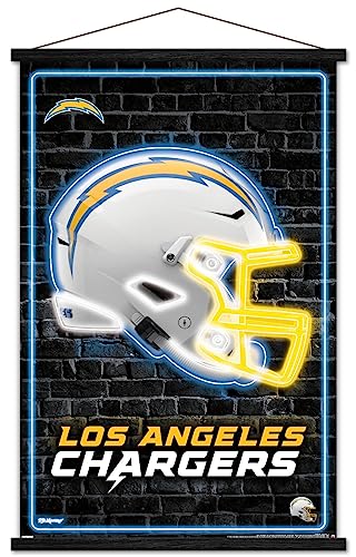 Trends International NFL Los Angeles Chargers - Neon Helmet 23 Wall Poster with…