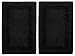 COTTON CRAFT Luxurious Bath Mat Rug - Set of 2 Reversible Heavyweight Step Out Bath Mats for Bathroom Floor, Tub and Shower - Pure Cotton Soft Plush Absorbent Tufted Racetrack Mat - 17x24 inch - Black