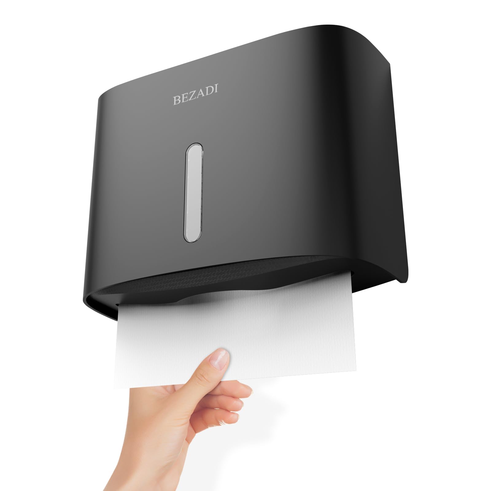 Photo 1 of BEZADI Paper Towel Dispenser,Large Capacity Wall Mount Tissue Dispensers with Smart Lock, Used for Kitchen and Bathroom Toilet Paper Holders Black