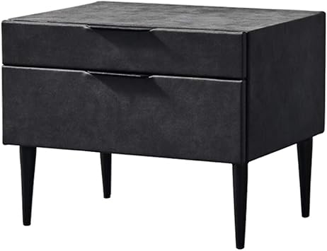 Amazon Com Gcmj Black Nightstand With Drawers Pine Wood Small Bedside Tables For Small Spaces Modern Simple Italian Style Furniture Decor