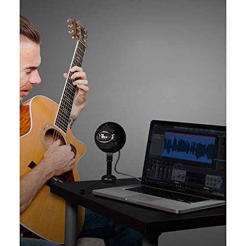 Blue Snowball Studio USB All-In-One Vocal Recording System with Samson Dynamic Headphones, Mic Pop Filter, and Fibertique Cloth