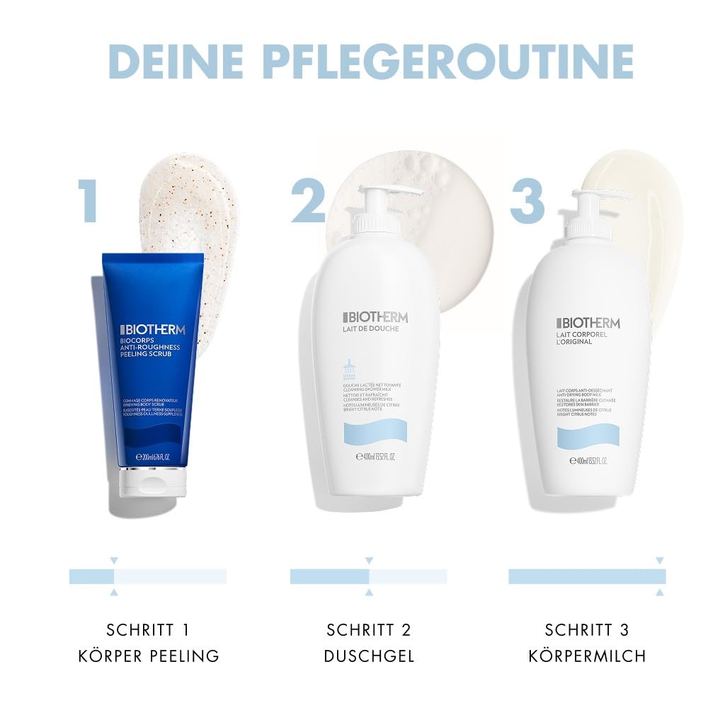 Biotherm Lait De Douche Duschgel, erfrischende Duschcreme mit Life Plankton und Zitrusextrakten, belebende Duschseife für intensive Feuchtigkeit und ein geschmeidiges Hautgefühl, 400 ml 6
