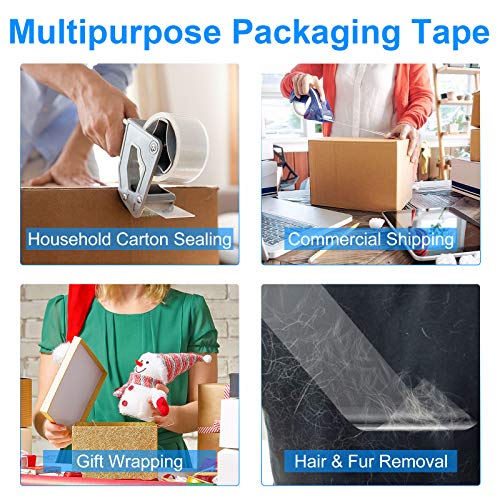ORDORA Packing Tape, 8 Rolls Clear Packaging Tape for Moving Boxes, 520YD Total Super Sticky Shipping Tape Refill Rolls, 2.8MIL Heavy Duty Packing Tape Rolls, 2IN Width Moving Tape, Boxing Tape