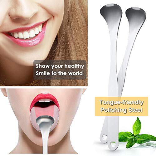 Tongue Scraper, Tongue Cleaner 3 Pack 100% Useful Surgical Stainless Steel Tongue Scraper for Family, Adults, Kids - Refresh Breath, Enjoy Better Living - with 3 Pack Travel Carrying Case - Thumbnail 4