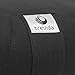 Trevida (Black) Organic Zafu Buckwheat Meditation Cushion Bolster Yoga Cushion - Handcrafted Certified Organic Premium Cotton & High Quality Zipper - Refillable & Adjustable - Built-in Handle