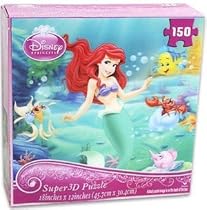 Disney Little Mermaid Ariel Super 3d Puzzle 150 Pieces