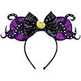 CLGIFT Ursula Minnie Ears,Pick your color, Halloween Minnie Ears, Purple minnie ears, Rainbow Sparkle Mouse Ears,Classic Red