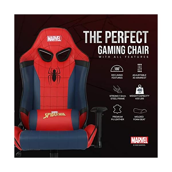 Silla Gamer Marvel Avengers SpiderMan Eco cuero - Imagen 3