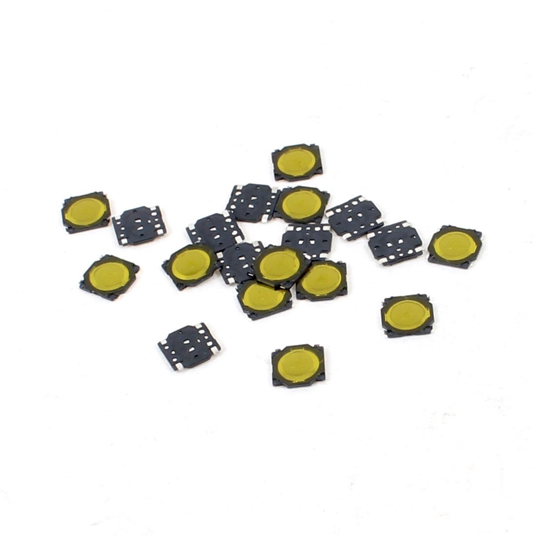 sourcingmap 20 Pcs 3.7x3.7x0.35mm 4Pin Momentary Push Button PCB Surface Mounted Devices SMT Tactile Tact Switch