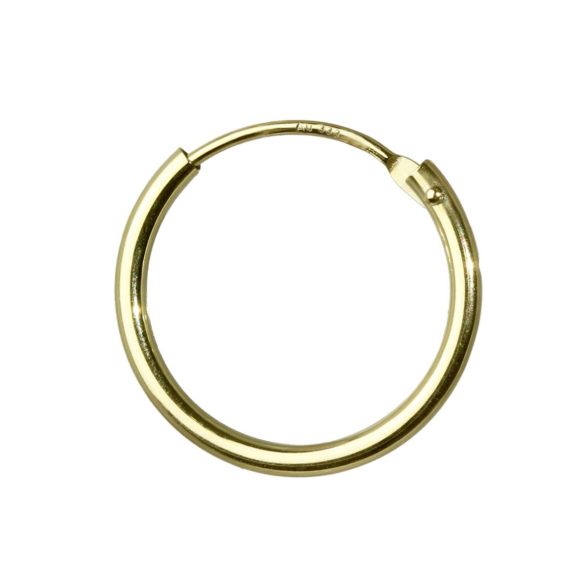 Nklaus 2x SINGLE GENTLE Creole REAL GOLD gold alloy Earring Earrings Earrings 15 mm 40181