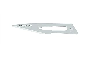 OA MEDICAL MedBlades Box of 100 Each Stainless Steel Blades, Sterile, Individually Foil Wrapped. Dental, Surgical, Hobby, Craft & More (# 11)