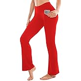 SINOPHANT Flare Leggings for Women with Pockets,High Waisted Tummy Control Bootcut Yoga Pants for Women Soft Bell Bottoms