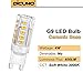 DiCUNO G9 LED Ceramic Base Light Bulbs, 4W (40W Halogen Equivalent), 400LM, Warm White (3000K), G9 Base, G9 Bulbs Non-Dimmable for Home Lighting, 12-Pack