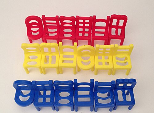 image for Fashionclubs 18pcs/set Plastic Balance Chair Stacking Ladder Game Inte
