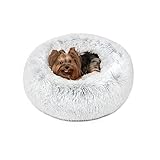 Friends Forever Donut Dog Bed Faux Fur Fluffy