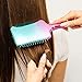 Hair Brush Set - Professional Round, Vent and Paddle Hairbrush for All Hair Types, Mermaid/Ombre by Lily England
