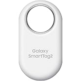 SAMSUNG SmartTag2 (2023) Bluetooth + UWB, IP67 Water and Dust Resistant, Findable via App, 1.5 Year Battery Life - White