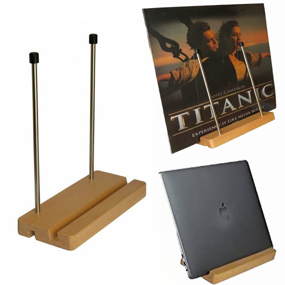 Non-Slip Vinyl Record Storage Holder,Album Display Stand Record Organizer, Phone holder, tablet holder - Display Your Singles and LPs in This Modern Portable Rack Unit