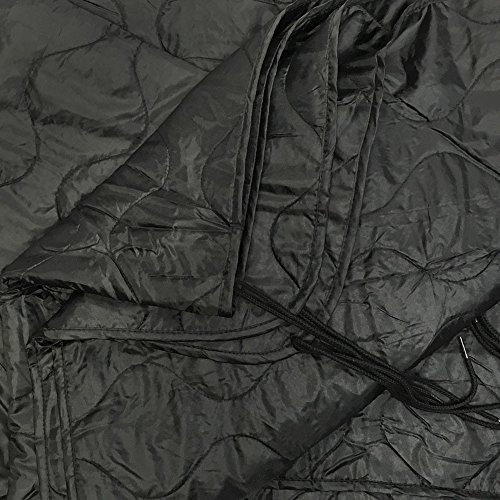 86" BLACK G.I Style Poncho Liner Nylon Ripstop Sleeping Bag Blanket Sleeping Gear Hike Camping