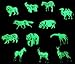 340 Pieces Creative Glow in the Dark 3D Assorted Fluorescent Wall Stickers Decal Value Pack for Kids (Stars, Letters, Animals, Numbers)
