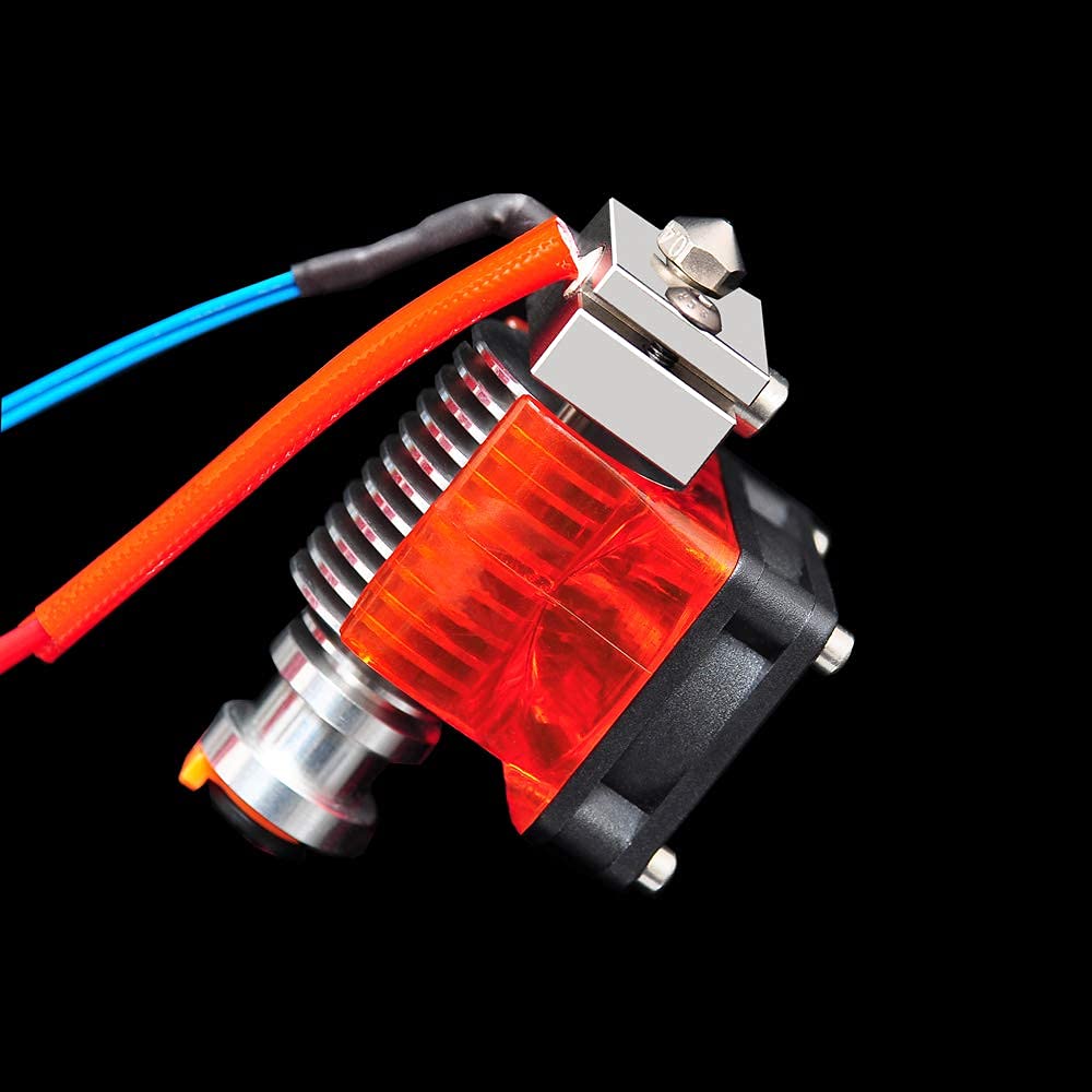 Super Print V6 Plated Copper Hotend 24V 40W High Temperature Nozzle Heat Block Titanium Alloy HeatBreak for PETG PEEK PEI ABS Carbon Fiber. (24V Plated Copper kit）