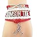 GeauxDat Collectibles Crimson Tide Gifts- Crimson Tide Football Womens Apparel Infinity Bracelet Red White Custom Bracelet