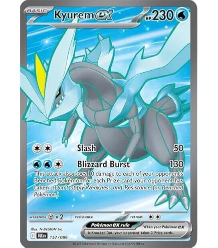 Amazon.com: Pokemon - Black Kyurem ex 218/191