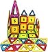 7TECH 61 PCS-Magnetic Tiles Toys Educational 3D Building Blocks Extra 16 Number Cards Included