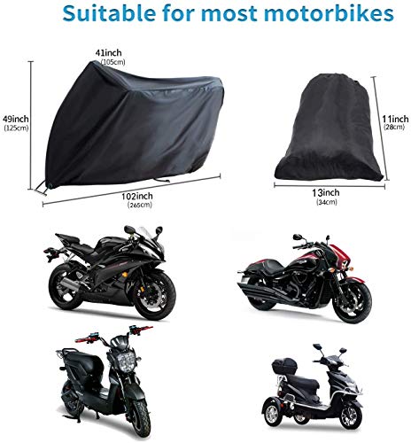 Motorhoes, Wintervast Waterdicht Motorzeil Buiten 190T Oxford Stof Met Vergrendelingsgaten Stofdicht Motorzeil voor… - Image 3