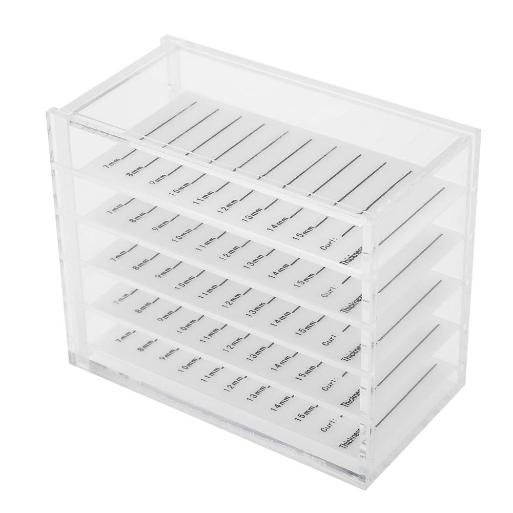 Eyelash Drawer Storage Box, 5 Layers Acrylic False Eyelash High Transparent Display Showcase Makeup Organizer Lashes Extension Storage Tool Holders